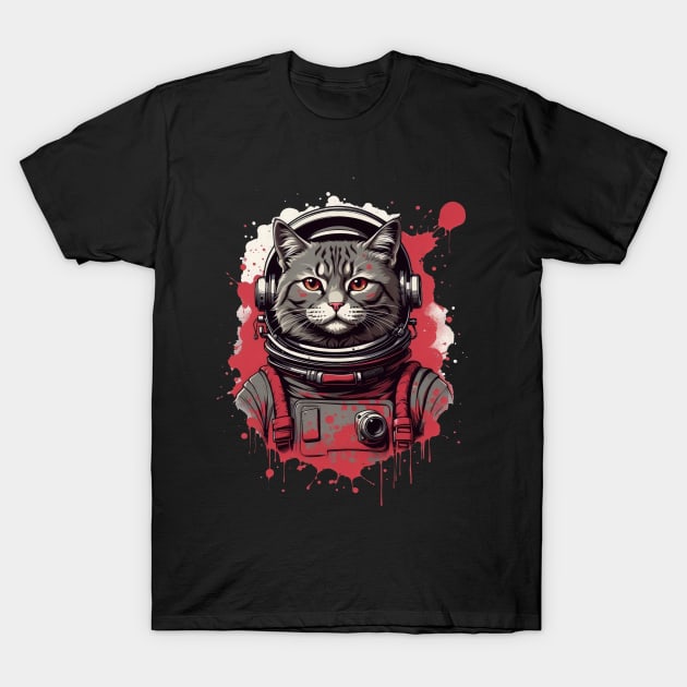 Astronout Cat T-Shirt by Jipau